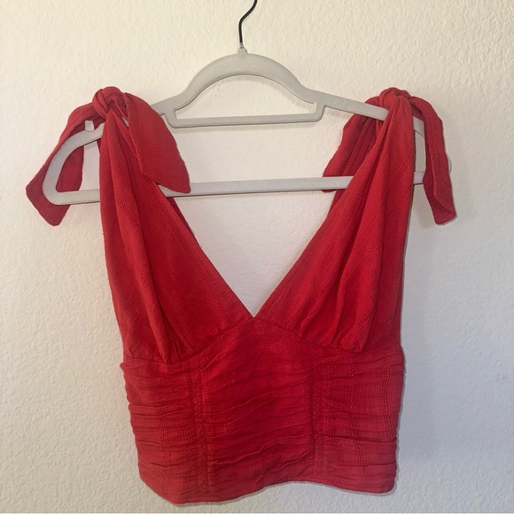 Free People Vibrant Red Tank Top - Picture 1 of 4